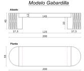 Banco modelo Gabardilla