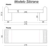 Banco modelo Sibirana