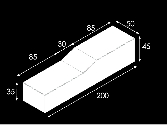 Dimensiones de banco modelo Uncastillo